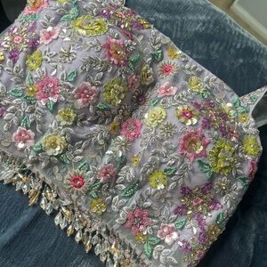 Embroidered lilac lehenga